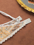 Beautiful thin bra Women's Lace Bralette & Thong Set No Wire Comfortable Underwear Sexy Lingerie for Women J2384