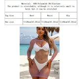 1 PC Women Sheer Mesh Long Sleeve Beach Cover Up Sexy See-Through Fishnet Bodycon Dress for Summer No Bikini Included