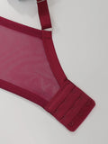Women's sexy embroidered lace plus size bra with steel ring gathering push up breathable and comfortable lingerie MR2964