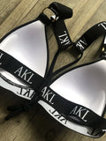 2026 Sexy Letter Print Bra Cup Bikini Women Swimsuit Female Swimwear Two Pieces Bikini Set Push Up Bathing Suit Swim Beach Wear
