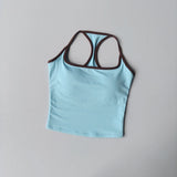 Women's Cross-Back Yoga Sports Vest One-Piece Cup Versatile Training Fitness Bra Colorful Fitness Clothing for Active Women