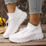 Breathable White Sport Sneakers Women Plus Size 43 Mesh Platform Running Shoes Woman 2026 Soft Thick Sole Walking Shoes Ladies