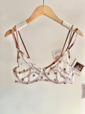 French Style Lace Underwear Set | Sexy Dotted Mesh Bra & Thong for Large Bust, Ultra Thin Slimming Anti Sag Lingerie MOYISU S-XL