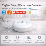 Zigbee Water Leak Sensor Flood Leakage Detector Linkage Alarm Sensor for Kitchen/Bathroom Support Tuya Smart Life Zigbee2mqtt