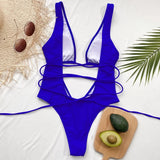 Leopard Deep V Neck Wrap Around High Cut Women Swimwear One Piece Swimsuit Female Monikini Tummy Cut Out Bathing Suit Swim Lady