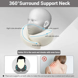 Portable U-shaped Travel Pillow 100% Memory Foam Snail Pillow Travel Neck Support Neck Pillow Adjustable Soft Noon Break Pillows
