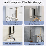 1/2pcs Folding Wall Hook portable drying rack Hidden Robe Towel Coat Hook door back hooks Expandable Sticky Towel Hanger