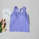 Women's One Piece Yoga Sports Vest Stretch I-Shaped Running Fitness Slimming Short Style Camisole Outerwear