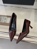 2026 Spring New Women Pointed Toe Shallow Pumps Slip on Shoes French Shallow Heel Elegant Dress Pumps OL Dress Party Shoes Mujer