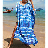 2026 New Colorful Kaftan Tunic Beach Dress Beach Wear Beachwear Beach Cover Up Cover-upsLoose Maxi Dress Female Women V4428