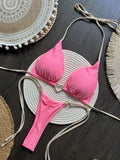 Heart-shaped Halter Micro Thong Bikini Female Swimsuit Women Swimwear Two-pieces Bikini Set Brazilian Bather Bathing Suit Swim