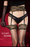 Aurora Garter Stockings Silky Smooth One-piece Shiny Stockings Lace Long Stockings Sexy Black Silk Pantyhose For Woman 2ZT5