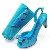 Doershow new fashion Italian Shoes And Bag Sets For Evening Party With Stones Italian Leather Handbags Match Bags! 1-6