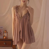 Toucheart Sexy Suspender Nightgown Woman Transparent Lingerie Sex Crotchless Backless Open Bra Body Dress Mesh Erotic Costumes