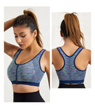 New Sports Bra Women Space Dyed Front Zipper Running Shockproof Vest Gym Jogging Crop Top Female Tops Sport Bras Sutian Feminino