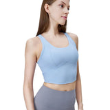 Racerback Sports Bras for Women Padded Seamless Support Bra High Impact Yoga Bra for Running Gym Workout Fitness