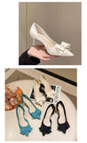 2026 New Thin Heels Pumps Women Blue Elegant Slip-On Party Shoes Woman Summer Pointed Toe Solid Color High Heels Shoes