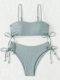 Sexy Bandeau Bikinis 2025 Women Brazilian Swimwear Female Swimsuit Two Pieces Bikini Set Bather Bathing Suits Girls Beach Wear
