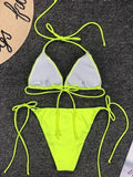 Sexy Neon Extreme Mini Micro String Bikini 2025 Women Swimsuit Female Swimwear Two-Piece Bikini Set Bathing Suit Swim Beach Wear