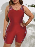 VigoJany 2026 Solid Patchwork Plus Size Swimwear Women Strapped Push Up Large One Piece Swimsuit Summer Chubby Bathing Suit