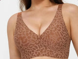 Personalized Custom-Made Leopard Print Bra with 4-Row Hook