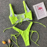 2026 High Cut Micro Thong Bikini Female Thong Bikinis Swimsuit Women Swimwear Two-pieces Bikini Set Brazilian Bathing Suit Swim