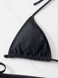 3 Pieces Triangle String Bikini 2026 Women & Tassel Beach Skirt Swimwear Female Sexy Swimsuit Beachwear Bathing Swimming Suit