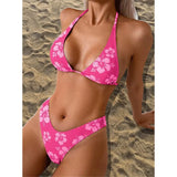 S - XL Sexy Floral Printed Brazilian Bikini Women Swimwear Female Swimsuit Two-pieces Bikini Set Bather Bathing Suit Swim V6475