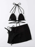 3 Pieces Thong Bikini 2026 Women With Skirt Trikini Swimwear Female Triangle Swimsuit Beach Wear Bathing Swimming Suit Summer