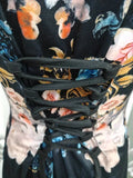 New Chinese style cheongsam hip-covering skirt Royal sister style tight lace national style printed fashion dress