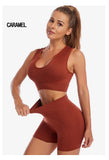 New Sports Bra Women Sexy Deep U-neck Push Up Gym Jogging Yoga Fitness Shockproof Vest Crop Tops Female Sport Bras Set for Women