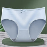 1 Pack Classic Daliy Panties Women Breathable Soft Low-waist Briefs Solid Color Ladies Comfort Underwear M-XL