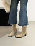 Vintage Thick Heel Square Toe Women Ankle Boots Ladies Elegant Mordern Short Botas Autumn Winter Zapatos De Mujer 2026