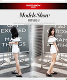 Summer Women Slipper High Block Heels Mules Party Club Ladies Mixed Color White Outdoor Slip-on Square Toe Shoes