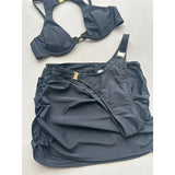 3PCS With Skirt Underwired Cut Out Bikini Women Swimwear Female Swimsuit Three-pieces Bikini Set Bather Bathing Suit Swim V7733