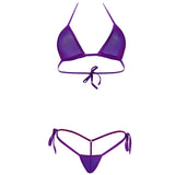 DEKA Transparent Mini Micro Bikini Set Extreme Hot Tiny Triangle Swimwear Beachwear Bathingsuit Mesh Underwear Lingerie Swimsuit