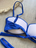 Push Up Bikinis 2025 Sexy Women Swimsuit Swimwear Female High Cut Patchwork Bikini Set Biquini Bathing Suit Swimming Suits