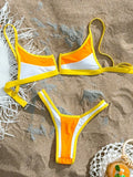 Splicing V Shaped Micro Thong Bikini Women Swimsuit Female Swimwear Two Pieces Bikini Set Push Up Bathing Suit Swim Beachwear