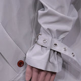 Phantasy Long Trench Coat Women Loose Button Fashion Casual Suit Elegant Female Pockets Streetwear Commuter Lady Coat Autumn