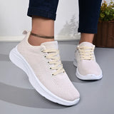 White Breathable Mesh Sport Sneakers Women Comfort Soft Bottom Non Slip Running Shoes Woman Plus Size 43 Lace Up Tennis Shoes