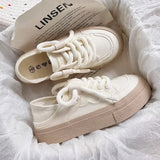 Women's Shoes White  New Canvas Shoes Breathable Comfortable Platform Outdoor Casual Sports Shoes Zapatillas De Mujer