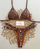 Sexy White Leopard Patchwork Micro Bikini 2026 Women Halter Push Up Bra Hollow Out Thong Swimsuit Bathing Suit Holiday Swimwear
