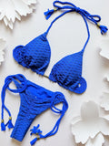 2026 new sexy bikini set with braided straps and split swimsuit 2-piece beach swimsuit