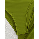 XS - L 6 Colors One Piece Swimsuit Female With Skirt Cut Out Women Swimwear Bandeau Metal Ring Bather Bathing Suit Swim V8108