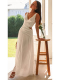 Foridol White Long Dress for Women V Neck Waist Cut Out Tank Beach Dresses New in Summer Spring Long Vestidos Casual Party Dress