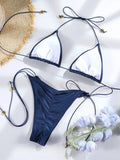 Miyouj Triangle Bikini New Two Piece Suit Solid Color Beachwear 2026 Bikini Women's Swimsuits Sexy Bathsuit Micro Thong Swimwear