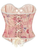 European and American waist cinching jacquard court corset abdominal and chest support tight fitting shapewear bone suit summer