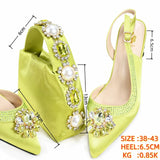 Doershow Lastest Italian Design Fashion Style Ladies Shoes with Matching Bag Set 2025 Nigerian Shoes and Bag Set  HGB1-1
