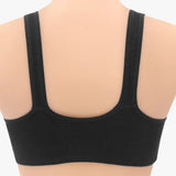 Women's Bra Wire-Free Front Closure Solid Color Full Coverage Fixed Cups More Considerate for Middle-Aged And Elderly Individual