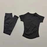 Women's Fitness Sport Crop Top & Yoga Leggings Set - Breathable Athletic Workout Clothing for Gym, Yoga, Running & Daily Exercis